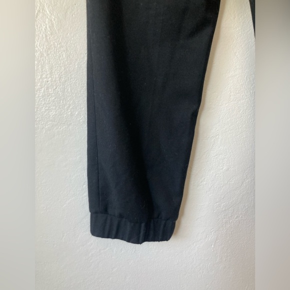 J. Crew Wool Blend Jogger Pants Black Easy Pull On Workwear Classic Size 6 TALL - Picture 4 of 11